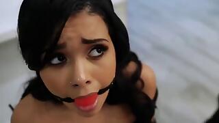 Teen watch as dude sexually punishes another girl`s tight pussy